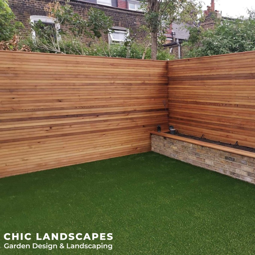 Wooden Fencing, raised planter